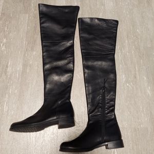 NWOT Stuart Weitzman Thigh High Leather Black sz 8